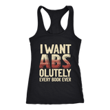 "I Want ABS-olutely Every Book" Women's Tank Top - Gifts For Reading Addicts
