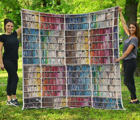 Bookshelf Bookish Quilt - Gifts For Reading Addicts
