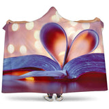 heart shaped book pages hooded blanket - Gifts For Reading Addicts