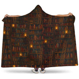 brown bookshelf Hooded blanket - Gifts For Reading Addicts