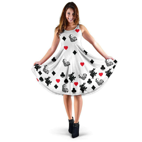 White Alice In Wonderland Midi-Dress - Gifts For Reading Addicts