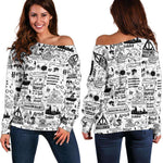 Bookish Off Shoulder Sweater - Gifts For Reading Addicts