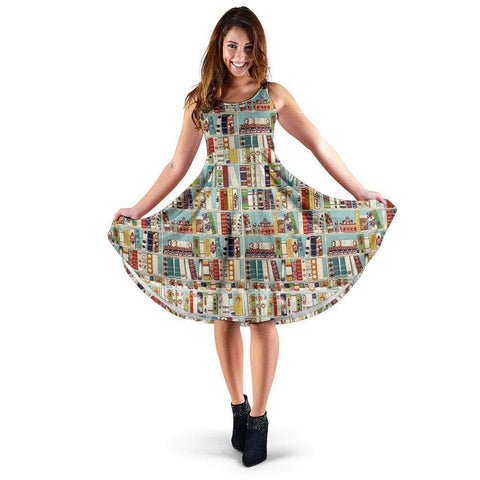 Bookish Pattern Midi-Dress – FRA