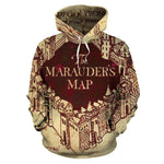 The Marauders Map All Over Print Hoodie - Gifts For Reading Addicts