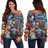 HP Book Covers Off Shoulder Sweater - Gifts For Reading Addicts