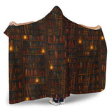 brown bookshelf Hooded blanket - Gifts For Reading Addicts