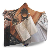 Books and coffee hooded blanket - Gifts For Reading Addicts