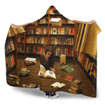 reading at library hooded blanket - Gifts For Reading Addicts
