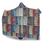 bookshelf pattern hooded blanket - Gifts For Reading Addicts