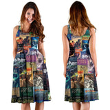 HP Book Cover Pattern Dress - Gifts For Reading Addicts