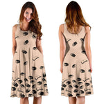Light Brown Bookish Midi-Dress - Gifts For Reading Addicts