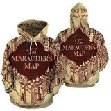 The Marauders Map All Over Print Hoodie - Gifts For Reading Addicts