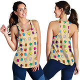All Over Print pattern Women's Racerback Tank - Gifts For Reading Addicts
