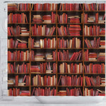 Red Bookshelf Bookish Curtain - Gifts For Reading Addicts