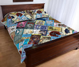 "Alice In Wonderland"Book Covers Quilt Bed - Gifts For Reading Addicts