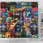 HP Book Cover Pattern Shower Curtain - Gifts For Reading Addicts