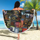 The Lord Of The Rings Book Covers Beach Blanket - Gifts For Reading Addicts