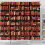 Red Bookshelf Bookish Curtain - Gifts For Reading Addicts
