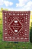 Red Bookish Christmas Quilt - Gifts For Reading Addicts