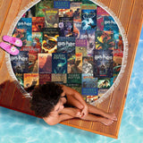 HP Book Covers Round Beach Blanket - Gifts For Reading Addicts