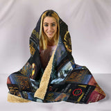 The Lord Of The Rings Book Cover Hooded Blanket - Gifts For Reading Addicts