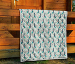Blue Bookish pattern Quilt - Gifts For Reading Addicts