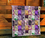Color Purple Book Covers Quilt - Gifts For Reading Addicts