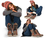 Bookish Pattern Polar Boots - Gifts For Reading Addicts