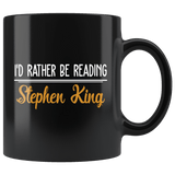"I'd Rather Be Reading SK"11oz Black Mug - Gifts For Reading Addicts