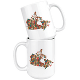 "Canada Bookish Map"15oz White Mug - Gifts For Reading Addicts