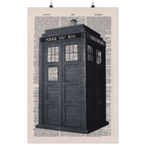 Doctor who tardis vintage dictionary poster - Gifts For Reading Addicts