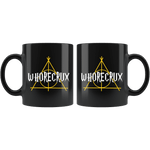 "Whorecrux"11oz Black Mug - Gifts For Reading Addicts