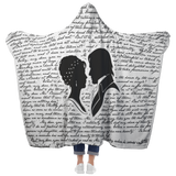 Pride And Prejudice Book Page Hooded Blanket - Gifts For Reading Addicts