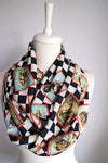 Alice In Wonderland Themed Handmade Infinity Scarf Limited Edition - Gifts For Reading Addicts