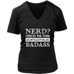 "Nerd?" V-neck Tshirt - Gifts For Reading Addicts