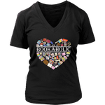 "I am a bookaholic" V-neck Tshirt - Gifts For Reading Addicts