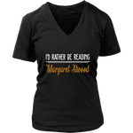 "I'd Rather Be reading MA" V-neck Tshirt - Gifts For Reading Addicts