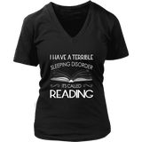"Sleeping disorder" V-neck Tshirt - Gifts For Reading Addicts