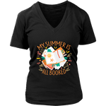 "My Summer Is All Booked" V-neck Tshirt - Gifts For Reading Addicts
