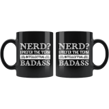 "Nerd?"11oz Black Mug - Gifts For Reading Addicts