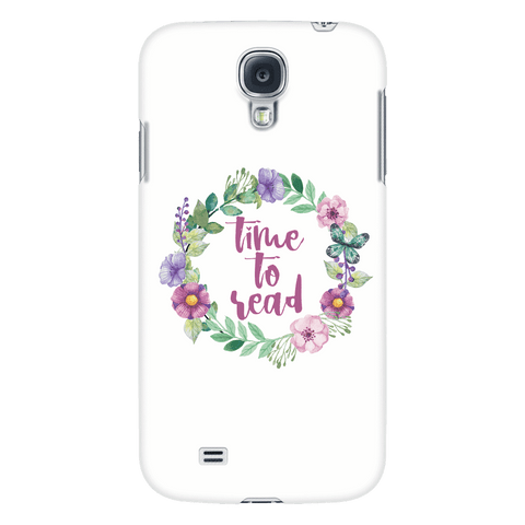 time to read floral phone case white - Gifts For Reading Addicts