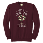 "It's a good day to read" YOUTH CREWNECK SWEATSHIRT - Gifts For Reading Addicts