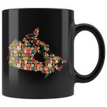 "Canada Bookish Map"11oz Black Mug - Gifts For Reading Addicts
