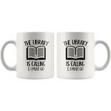 "The library"11oz white mug - Gifts For Reading Addicts