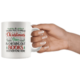 "Christmas Cheer"11oz White Christmas Mug - Gifts For Reading Addicts