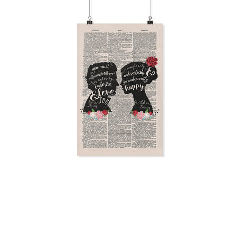 Pride and prejudice vintage dictionary poster - Gifts For Reading Addicts