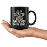 "Dogs and books"11oz black mug - Gifts For Reading Addicts