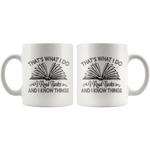 "I Read Books"11oz White Mug - Gifts For Reading Addicts