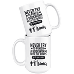 "Punish A Bookworm"15oz White Mug - Gifts For Reading Addicts