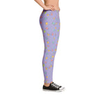 COLORFUL BOOKISH PATTERN LEGGINGS Purple - Gifts For Reading Addicts